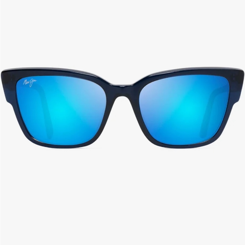 NEW Maui Jim Kou - Navy with Blue Hawaii Mirror Polarized Glass Lenses - Picture 2 of 11